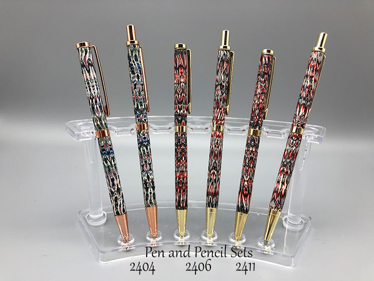 One of a Kind Polymer Clay Pen and Pencil Sets